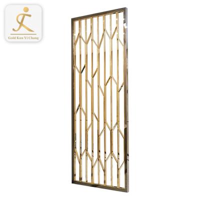 China Durable Laser Cut Metal To Divide Bronze Color Stainless Steel Divider Design In Living Room Hotel Customized Interior Divider Designs for sale