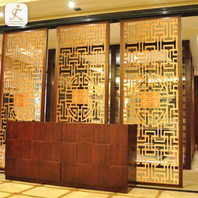 China New Steelgold Skeleton Privacy Screens Classical / Postmodern Freestanding Chinese Decorative Metal Sheet for sale