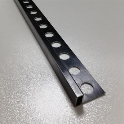 China Modern Decorative Wall Trim Strip Tile Trim Stainless Steel Metal Tile Ledge for sale