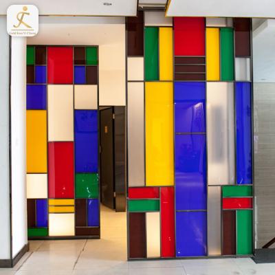 China hot sale Wear-resisting 3d stainless steel kitchen wall panels fashion decorative coated commercial metal colored patchwork wall panels for sale