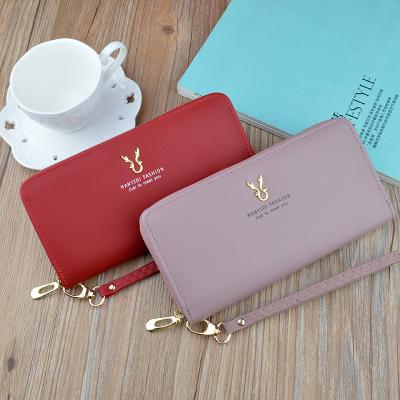 China New Fashion Custom Coin Purse Luxury Leather Lady Multi Card PU Card Phone Wallet Long For Women for sale