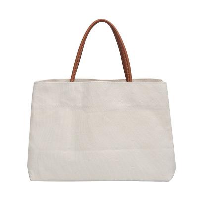 China PUNCH Simple Reasonable Cotton Portable Tote Bag Eco-friendly Organic Cotton Canvas Bag Wholesale for sale