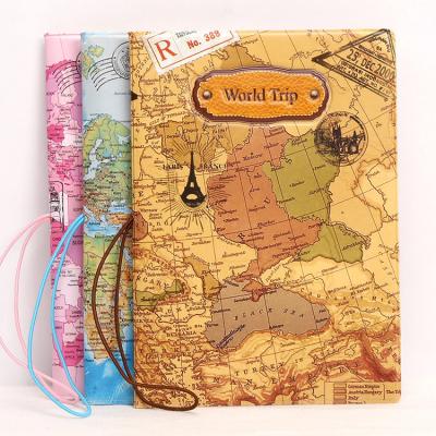 China Fashion Travel Accessories Passport Organizer World Map Passport Wallet Passport and Vaccine Card Holder for sale