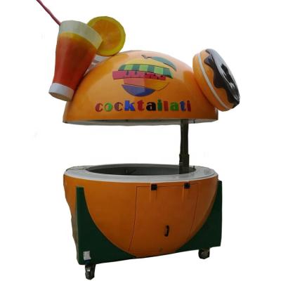 China Water proof wholesale high quality orange kiosk food kiosk creative fruit shaped mobile cart for sale