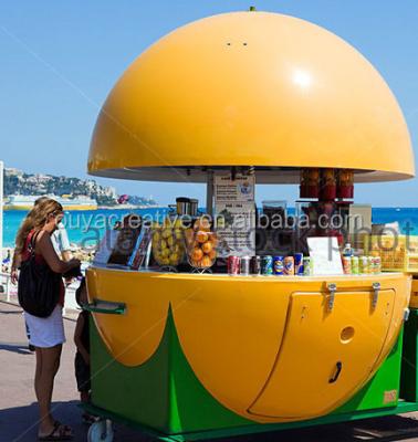 China Large Size Water Proof Ball Shape Portable Juice Bar Orange Fruit Kiosk Outdoor Street Food Kiosk for sale