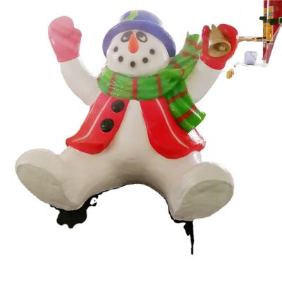 China Outdoor High Quality Water Proof Fiberglass Snowman Christmas Decoration for sale