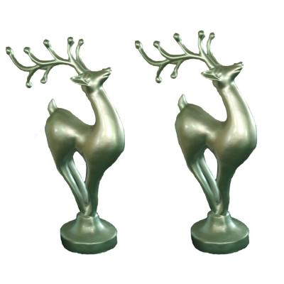 China Outdoor Water Proof Handmade Christmas Fiberglass Christmas Deer Decoration for sale