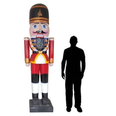 China Christmas Deoration Large Fiberglass Toy Soldiers Christmas Nutcracker 240cm Soldier For Outdoor Display for sale