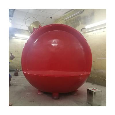 China Water Proof Large 200cm Outdoor Fiberglass Selfie Ball Chair For Christmas Decoration Shopping Mall for sale