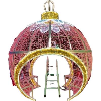 China Wholesale Popular Static Or Flickering Large Christmas Lighting LED Ball For Outdoor Decoration for sale