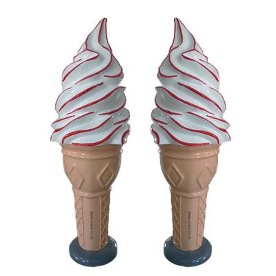 China Life Size Water Proof Large Fiberglass 3D Ice Cream Cone Sculpture for sale