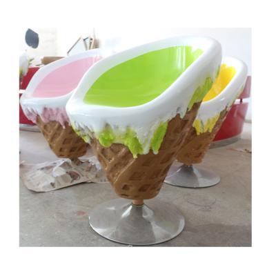 China Water Proof Colored Fiberglass Modern Ice Cream Shop Furniture Tables And Chairs for sale