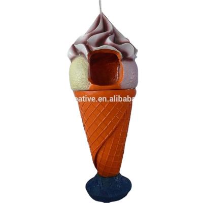 China Water Proof Hot Sale Ice Cream Cone Shop Trash Can Furniture Chair And Table Set for sale