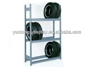 China Wall Mounted Metal Truck Tire Display Racks For Car Shop for sale