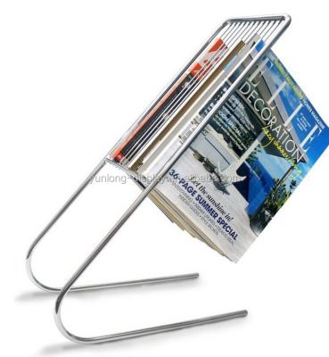 China Magazine Holder Float Magazine Display Rack Magazine With Chrome Plating for sale