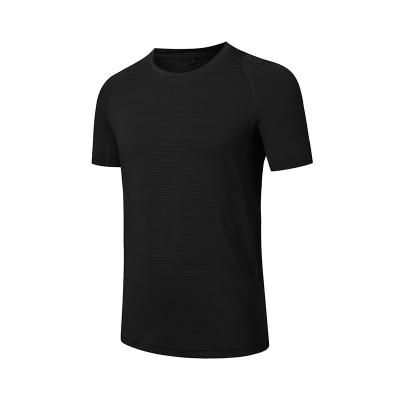 China Anti-wrinkle Mens Training Stitches Solid Color Casual Running T-shirt Custom Shirts For Men for sale