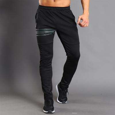 China Custom Slim Fit 100%Polyester Anti-wrinkle Sports Pants Mens Fitness Shaping Black Pants for sale