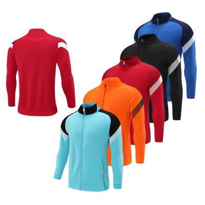 China Antibacterial Mens 100% Polyester Jacket Gym Zipper Up Running Training Jacket For Men Fashion Design Fitness Jacket for sale