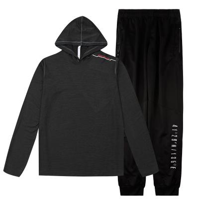 China Workout Breathable Tracksuit Men's Casual Fashion Hoodies And Pants 2 Pieces Set Logo Printing for sale