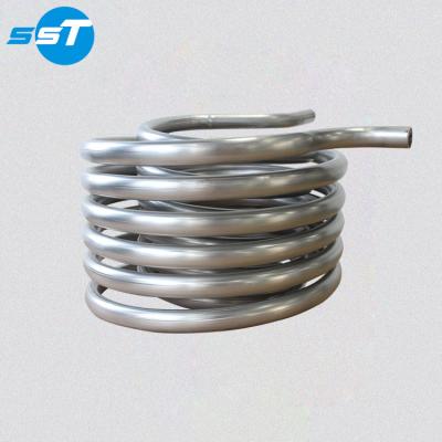 China Heat Exchanger SST Tube Immersion Stainless Steel Coil Heat Exchanger For Water Tank Heating for sale