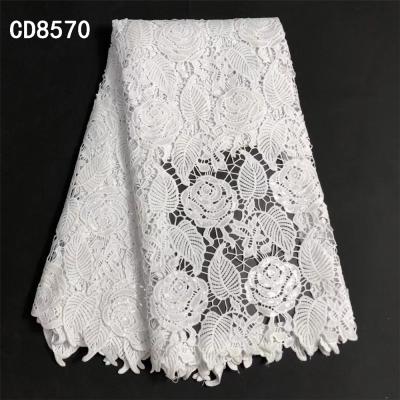 China New Waterproof Elegant Embroidery Lace Fabric Embroidery Mesh Beaded Lace Fabric For Bridal Dress 5 yards for sale