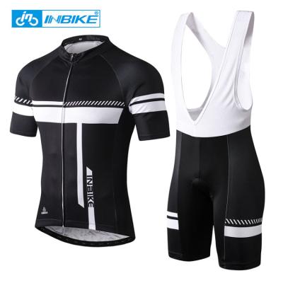 China INBIKE Antibacterial Cycling Jersey Sets Bib Shorts Cycling Wear Bib Custom Cycling Shorts for sale