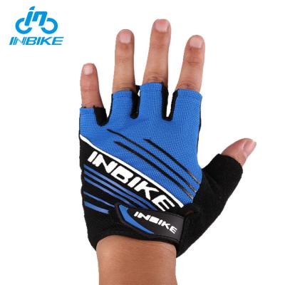 China Custom MountainBike Women Men Gloves Half Finger INBIKE Half Finger Bike Shockproof Gloves for sale