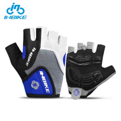 China INBIKE Breathable Men Shock Proof Polyester Cycling Mountain Bike Gloves Half Finger Sport Breathable Gloves for sale