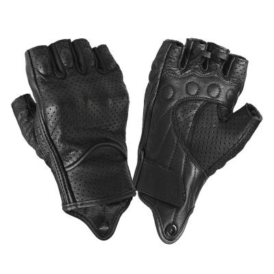 China INBIKE Breathable Custom Motorcycle Mountain Bike Half Finger Leather Gloves Leather Rider Gloves for sale