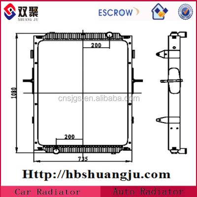 China 1301010-ZD2A heavy truck copper radiator for sale for dongfeng for sale