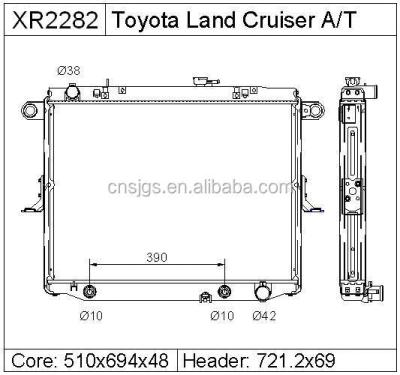 China forToyota Landcruiser/forToyota LEXUS LX470 Landcruiser/LEXUS LX470 Radiator OE: 16400-50210 / 16400-50211 / 16400-50212 DPI: 2282 for sale