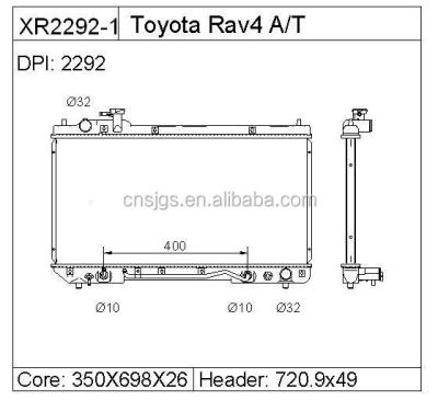 China for Toyota RAV 4 Radiator 98-00 for Toyota RAV 4 98-00 OE: 16400-7A500 DPI 2292 for sale