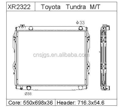 China For Toyota Tundra 00-04 Radiator For Toyota Tundra 00-04 OE. 16400-07070 DPI. 2322 for sale