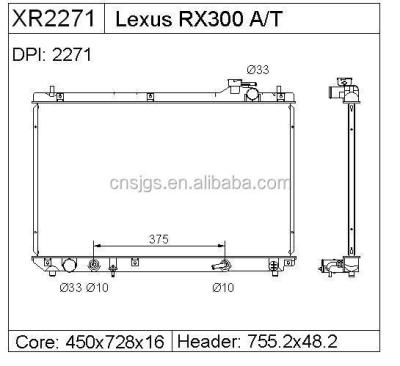 China For LEXUS RX300 Radiator For LEXUS RX300 OE: 1640020130 DPI 2271 for sale