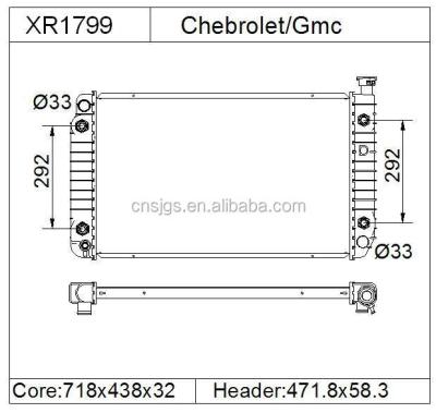 China For CHEVROLET/GMC LUMINA APV VAN 96 Radiator For CHEVROLET/GMC LUMINA APV VAN 96 DPI: oe 1799: for sale