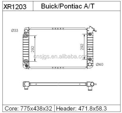 China For Buick Park Avenue car radiator for Buick Park Avenue 95~96 oe: 52463454 dpi: 1203 for sale