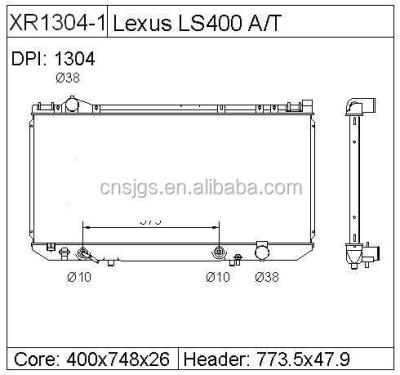 China LEXUS LS400 Radiator for LEXUS LS400 90~94 dpi:1304 oe:1640050021 for sale