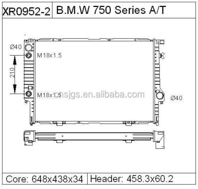 China BMW 750series 88~94 Radiator For BMW750series 88~94 OEM17111468081 for sale