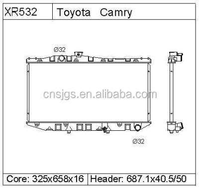 China Toyota Camry 90~91 Radiator for Toyota Camry 90~91 DPI: 532 for sale