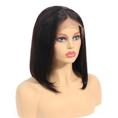 China Wave Factory Short Bob Transparent Hd Lace Human Hair Silky Straight Wig, 8-14inch Mink Brazilian Hair Wig, 4x4 Closure Short Bob Wigs For Black Women for sale