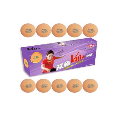 China Factory Direct Stitched Double Ball Fish 40mm Ping Pong Balls, V40+ ABS Materials New Table Tennis Balls With Sewing for sale