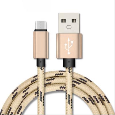 China Mobile Phone C Durable Braided Data USB Phone Charger Colorful Fast Charging Micro Cable 1m for sale