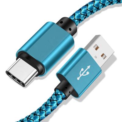 China Custom Fast Charging 3m Colorful Braided Type C Phone Charger Mobile Phone 1m 2m USB Cable for sale