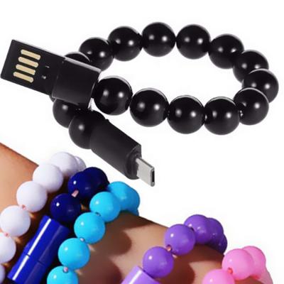 China IOS Portable Data Phone Crystal Micro Type C Wristband USB Charging Cable For iPhone Android Phone for sale