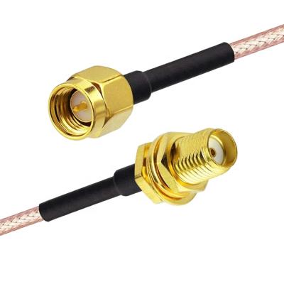 China Custom RG 174 SMA Male to SMA Female Assembly Jumper RF Connectors Antenna Coaxial Cables RF Cables for sale