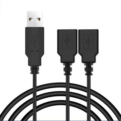 China Custom OEM USB A Extension Cable 2m 1 Male To 2 Y USB Female Splitter Cable For Charging for sale