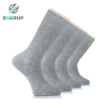 China Enerup Cotton Socks QUICK DRY Custom Copper Mid Calf Socks Solid Antibacterial Soft Quick Dry Men's Breathable Socks for sale