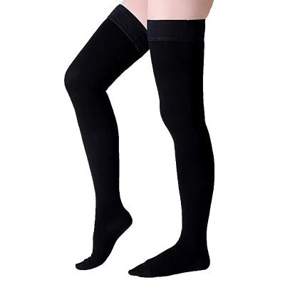 China Enerup Varicose Veins Toe Stockings Thigh High Medical Compression QUICK DRY Custom Unisex Open Socks 25-30 mmHg for sale