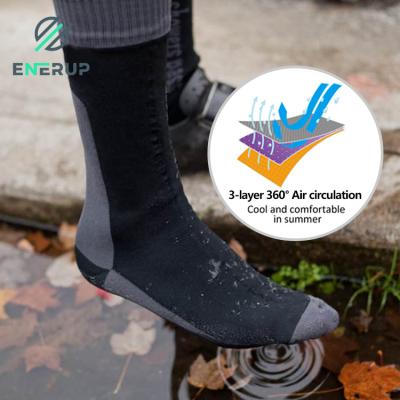 China Enerup QUICK DRY Custom Mid-Calf High Arch Support Running Sports Light Weight Seamless Cycling Nylon Waterproof Socks for sale