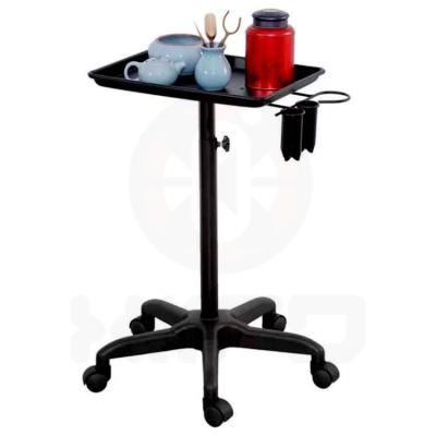 China Comfortable Facial Equipment Trolley Salon Furniture Beauty Machine Trolley Wooden Hair Cart White Wheels for sale